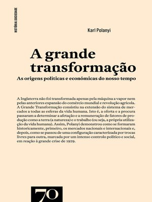 cover image of A Grande Transformação